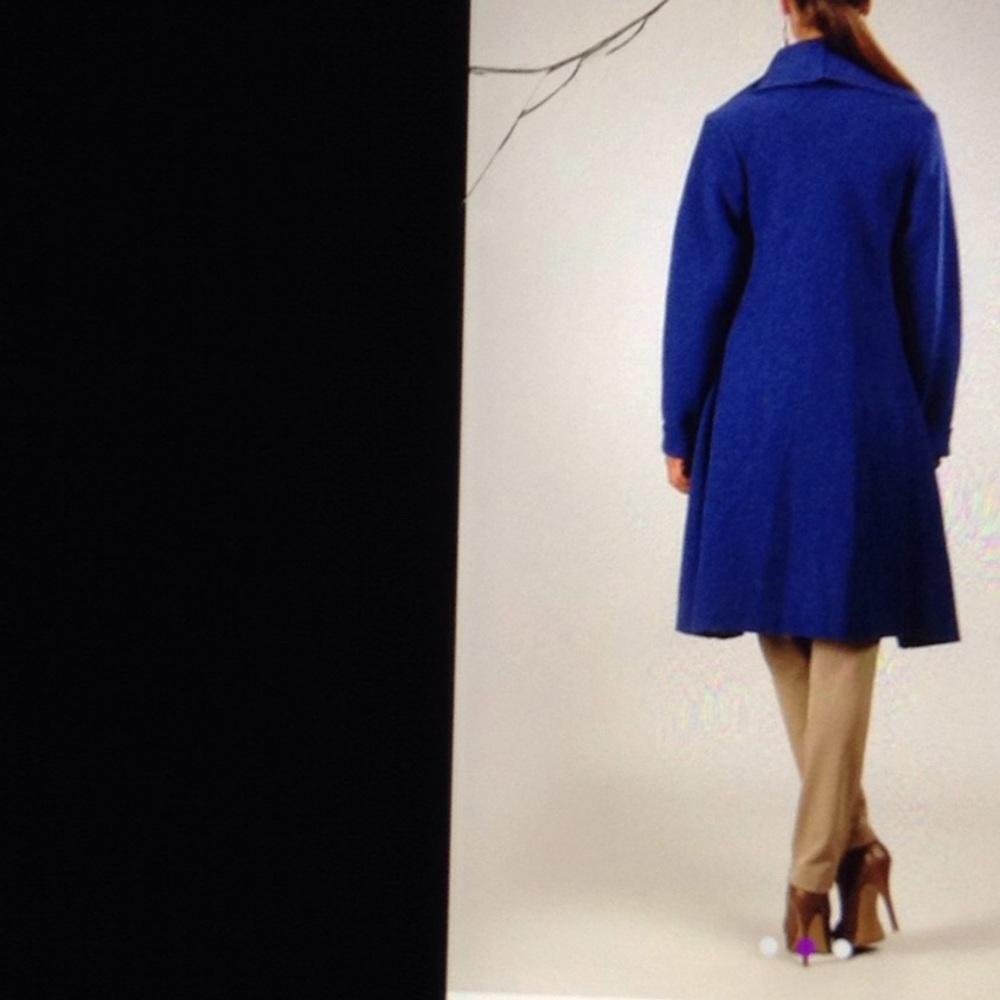 EVA TRALALA ELECTRIC BLUE WOOL COAT - Picture 3 of 8